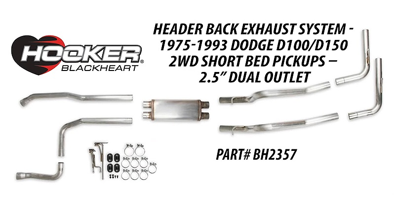 Hooker BlackHeart Dodge Truck Gen 3 Hemi Swap Header Back Exhaust